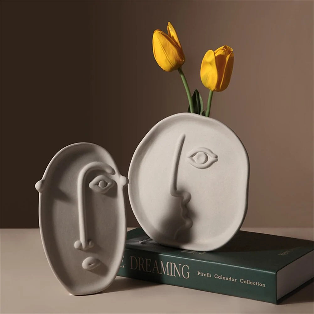 Muse Modern Art Face Ceramic Ornaments