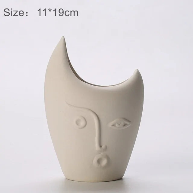 Muse Modern Art Face Ceramic Ornaments