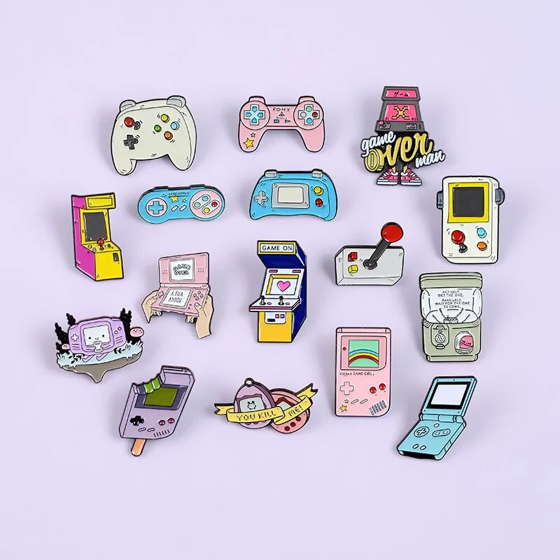 Retro Arcade Game Enamel Pins