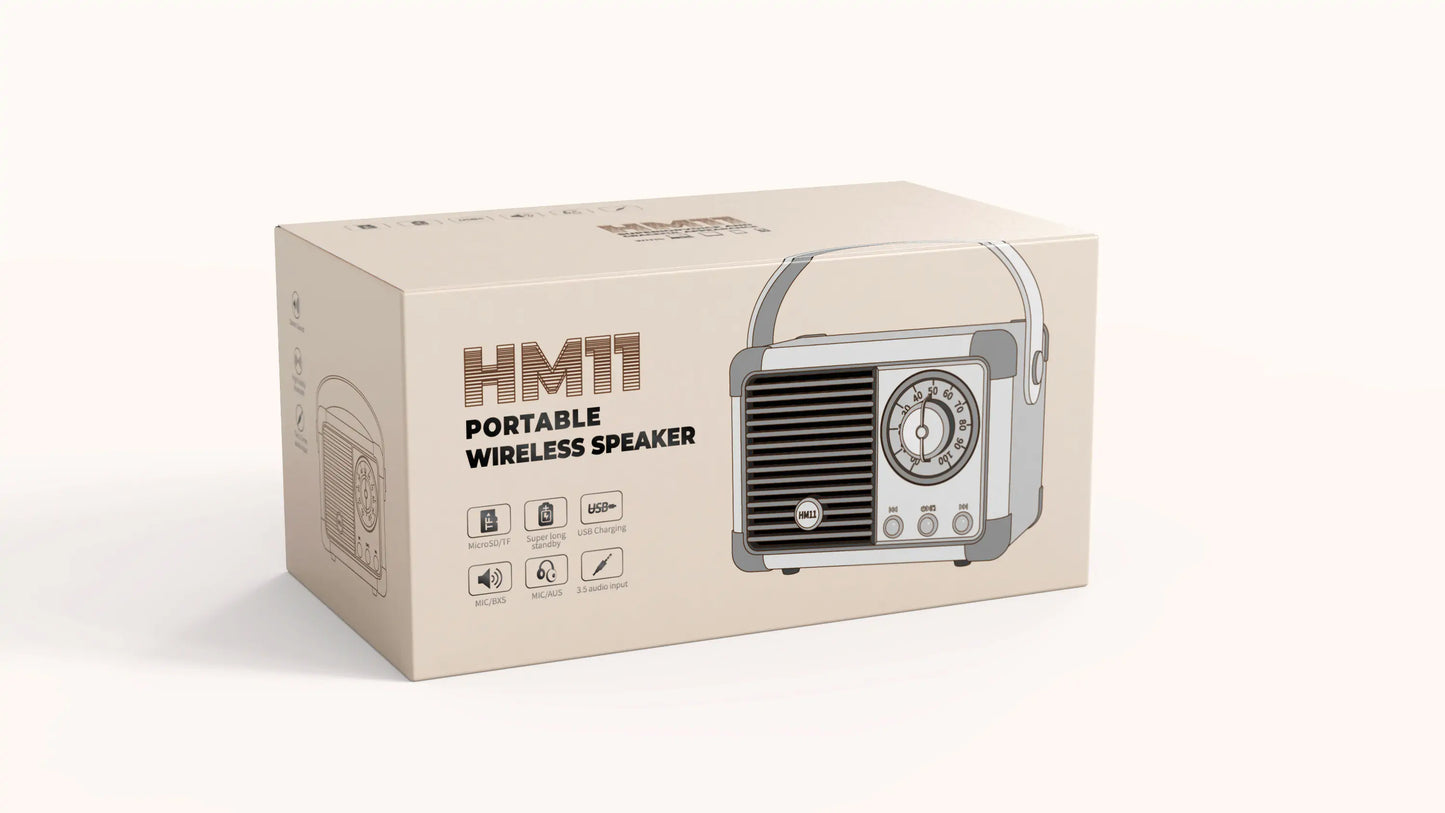 Nostalgic Vibes: HM11 Retro Bluetooth Speaker