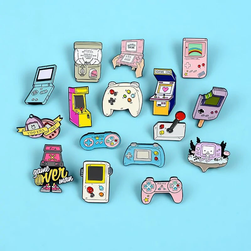 Retro Arcade Game Enamel Pins