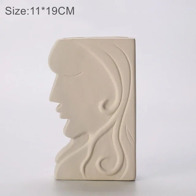 Muse Modern Art Face Ceramic Ornaments