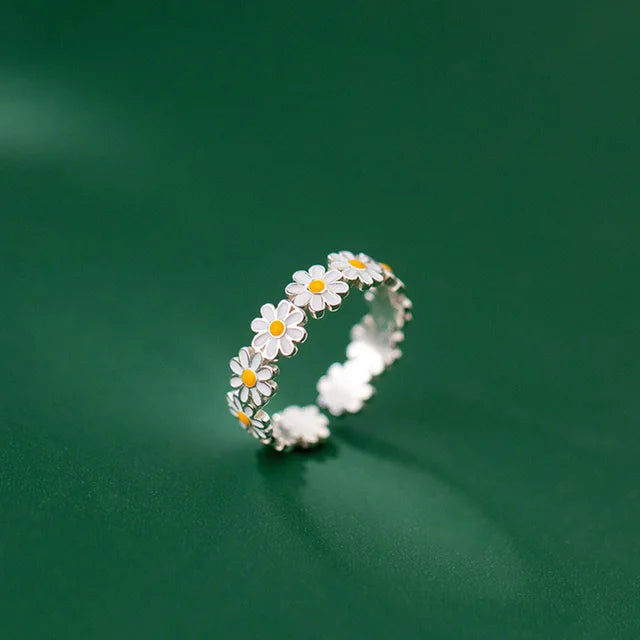 Vintage Daisy Flower Rings