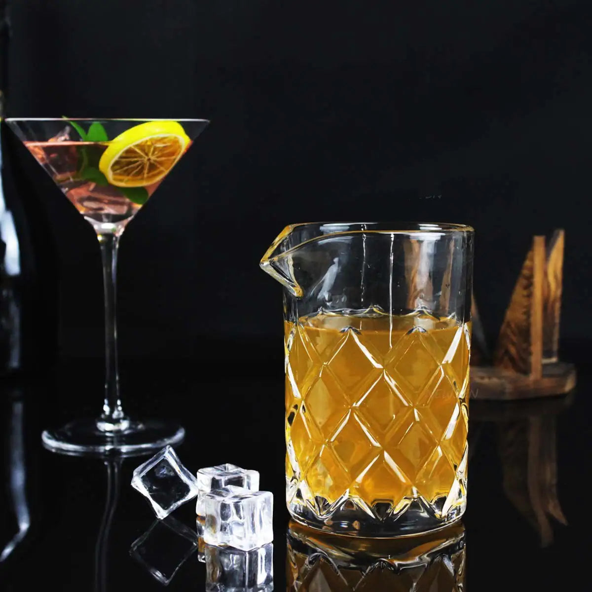 Elevate Your Mixology: Carved Crystal Cocktail Mixer