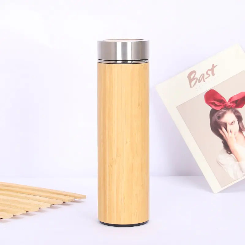 Bamboo Wood Thermos – Stylish Hydration for Hot & Cold Drinks