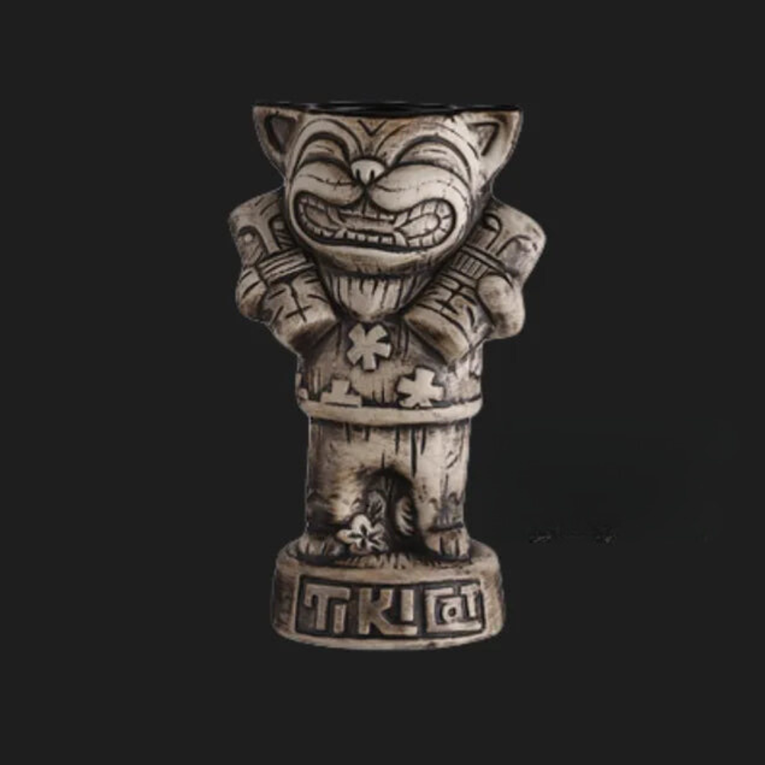 Cheshire Grin Tiki Cat Mug