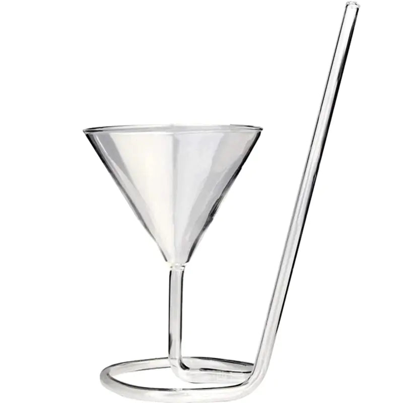 Spiral Straw Molecular Cocktail Glass