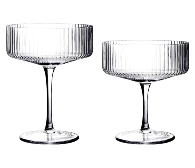 Luxury Vertical Striped Cocktail Glass