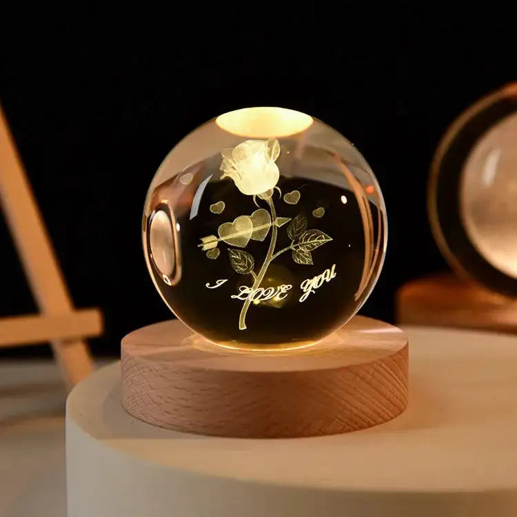 3D Crystal Ball Solar System Globe