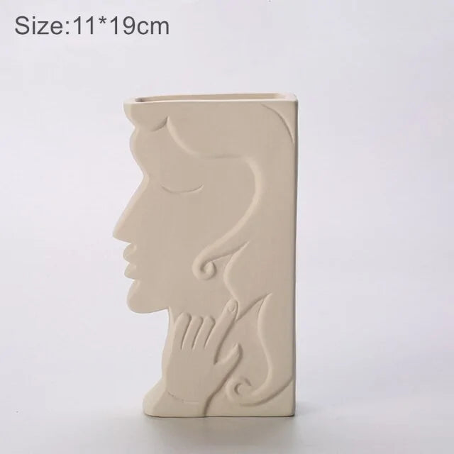 Muse Modern Art Face Ceramic Ornaments