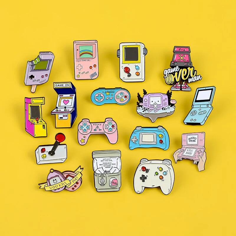 Retro Arcade Game Enamel Pins