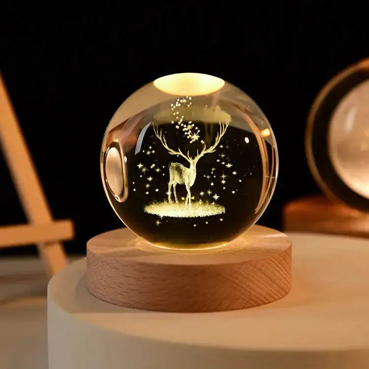 3D Crystal Ball Solar System Globe