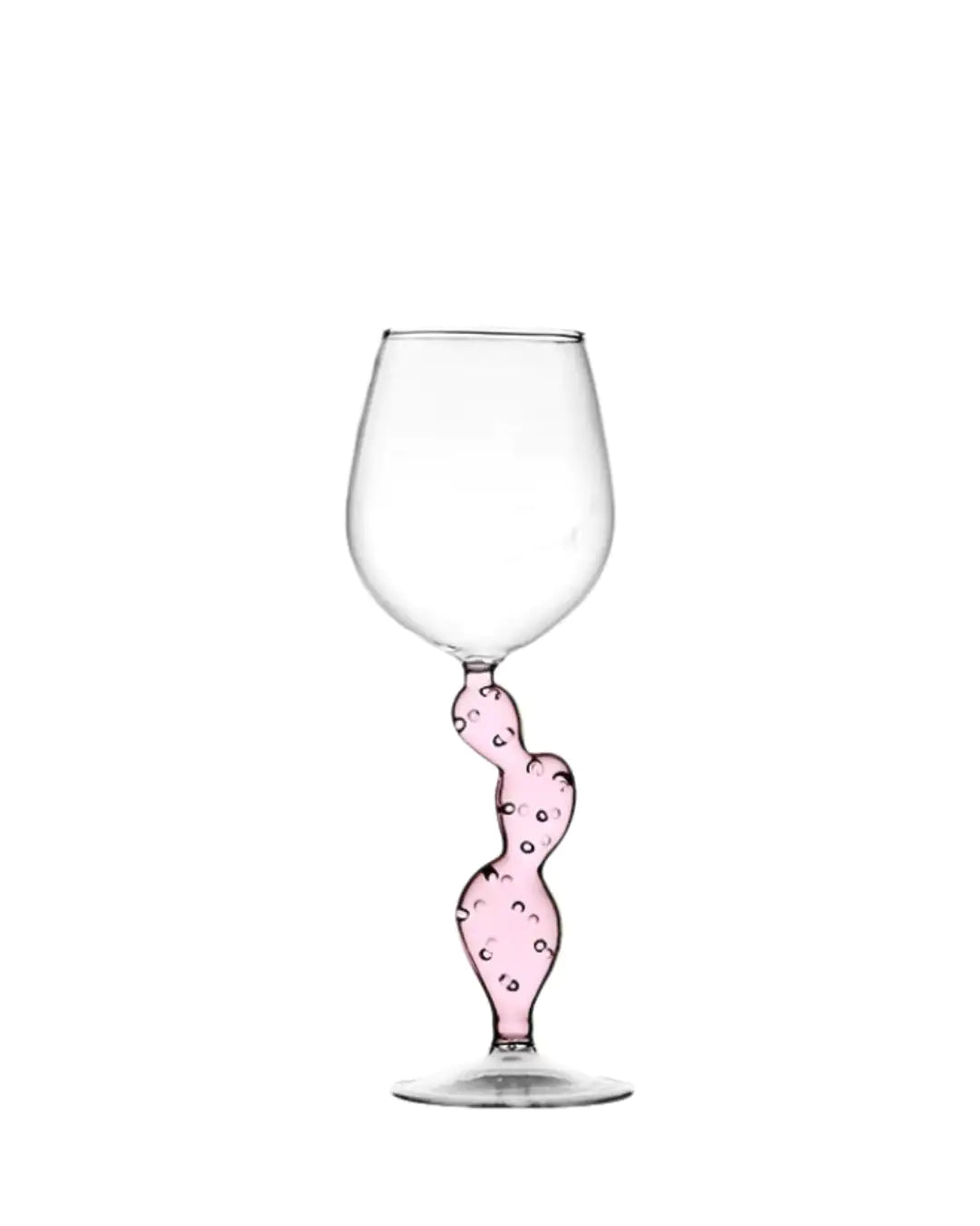 Pink Cactus Wine Glass